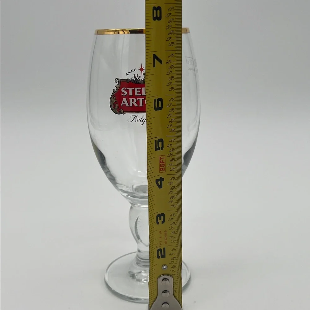 Stella Artois 33CL Gold Rimmed Beer Glasses Chalices Barware (Set of 4)